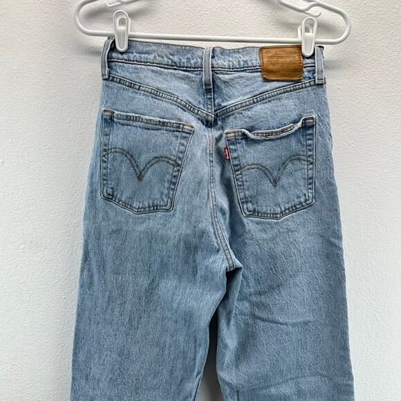 Leiv's Ribcage Straight Ankle Jeans Premium Denim Medium Wash 27 - Picture 6 of 16